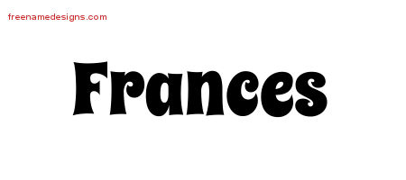 Groovy Name Tattoo Designs Frances Free Lettering