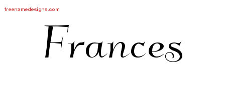 Elegant Name Tattoo Designs Frances Download Free