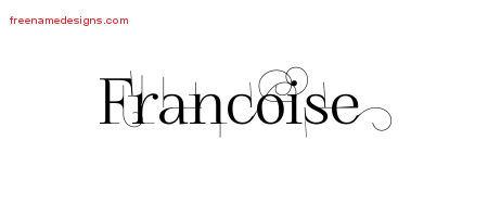 Decorated Name Tattoo Designs Francoise Free