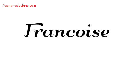 Art Deco Name Tattoo Designs Francoise Printable
