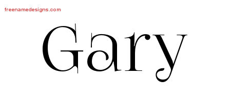 gary name tattoo designs vintage printout freenamedesigns