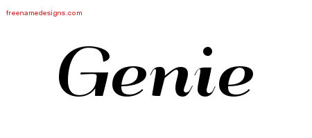 Art Deco Name Tattoo Designs Genie Printable - Free Name ...