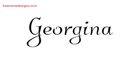 Elegant Name Tattoo Designs Georgina Free Graphic