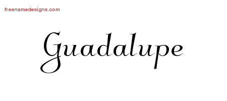 Elegant Name Tattoo Designs Guadalupe Free Graphic