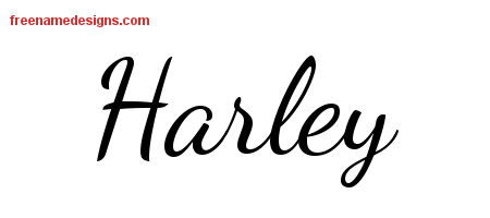 Lively Script Name Tattoo Designs Harley Free Download