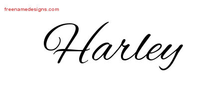 Cursive Name Tattoo Designs Harley Free Graphic