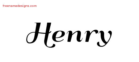 Art Deco Name Tattoo Designs Henry Printable