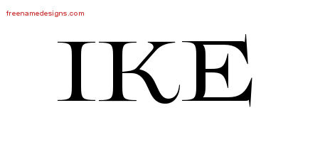 Flourishes Name Tattoo Designs Ike Graphic Download
