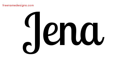Handwritten Name Tattoo Designs Jena Free Download