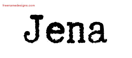Typewriter Name Tattoo Designs Jena Free Download