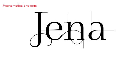 Decorated Name Tattoo Designs Jena Free