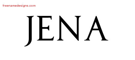 Regal Victorian Name Tattoo Designs Jena Graphic Download