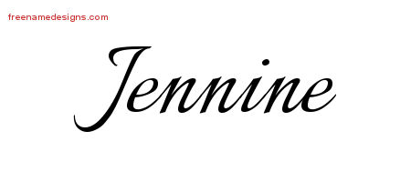 Calligraphic Name Tattoo Designs Jennine Download Free