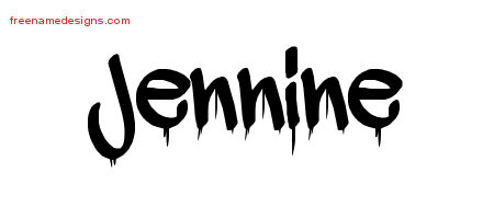 Graffiti Name Tattoo Designs Jennine Free Lettering