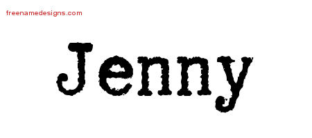 Typewriter Name Tattoo Designs Jenny Free Download
