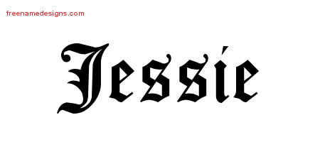 Blackletter Name Tattoo Designs Jessie Printable
