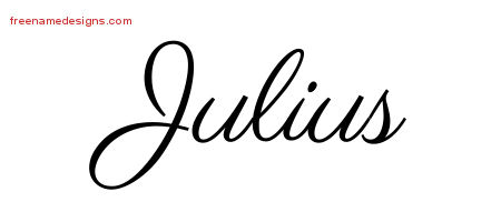 julius name tattoo designs classic printable freenamedesigns