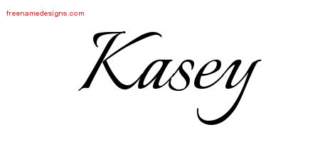 Calligraphic Name Tattoo Designs Kasey Free Graphic