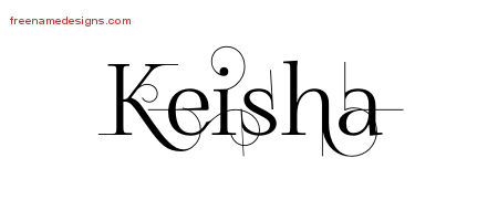 Decorated Name Tattoo Designs Keisha Free