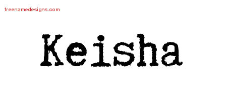 Typewriter Name Tattoo Designs Keisha Free Download