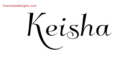 Elegant Name Tattoo Designs Keisha Free Graphic