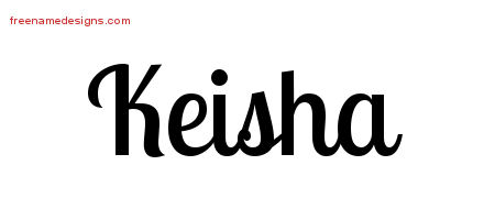 Handwritten Name Tattoo Designs Keisha Free Download