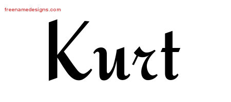 name kurt tattoo designs calligraphic stylish graphic freenamedesigns