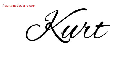 cursive kitty kurt name tattoo designs graphic print freenamedesigns