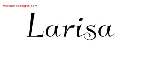 Elegant Name Tattoo Designs Larisa Free Graphic