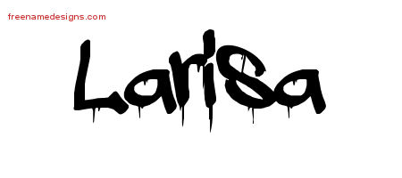 Graffiti Name Tattoo Designs Larisa Free Lettering