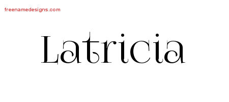 Vintage Name Tattoo Designs Latricia Free Download