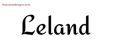 Calligraphic Stylish Name Tattoo Designs Leland Free Graphic