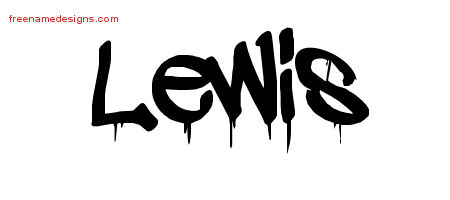 Graffiti Name Tattoo Designs Lewis Free Lettering