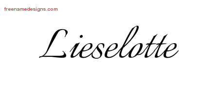 Calligraphic Name Tattoo Designs Lieselotte Download Free