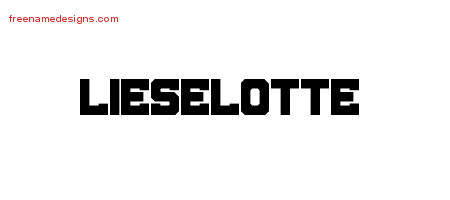 Titling Name Tattoo Designs Lieselotte Free Printout