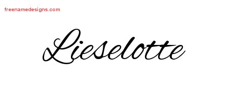 Cursive Name Tattoo Designs Lieselotte Download Free