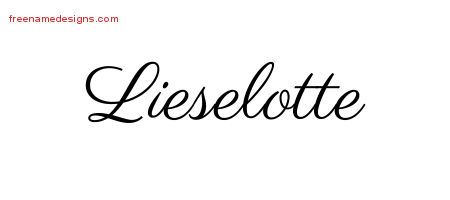 Classic Name Tattoo Designs Lieselotte Graphic Download