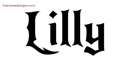Gothic Name Tattoo Designs Lilly Free Graphic Gothic Name Tattoo Designs Lilly Free Graphic