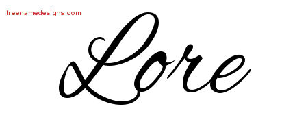 lori lore name designs cursive tattoo freenamedesigns