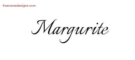 Calligraphic Name Tattoo Designs Margurite Download Free