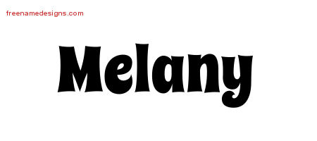 Groovy Name Tattoo Designs Melany Free Lettering