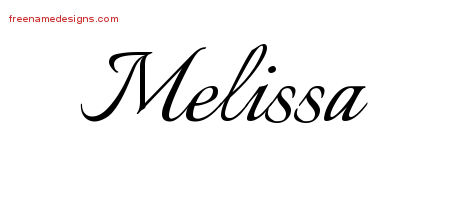Melissa A beautiful elegant style custom calligraphic name design available...
