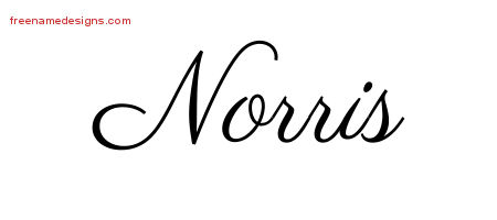 Classic Name Tattoo Designs Norris Printable