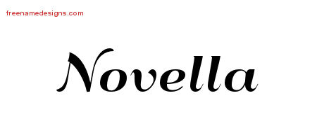 Art Deco Name Tattoo Designs Novella Printable