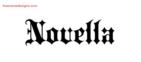 Old English Name Tattoo Designs Novella Free