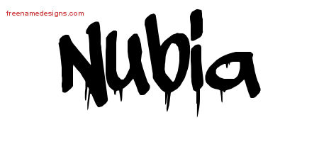 Graffiti Name Tattoo Designs Nubia Free Lettering