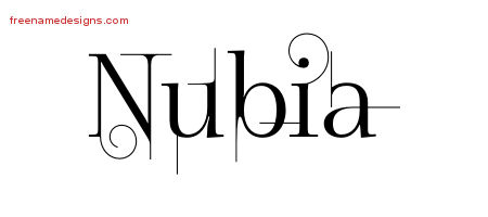 Decorated Name Tattoo Designs Nubia Free