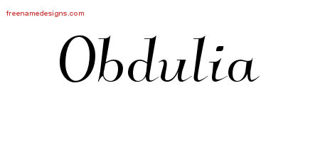 Elegant Name Tattoo Designs Obdulia Free Graphic