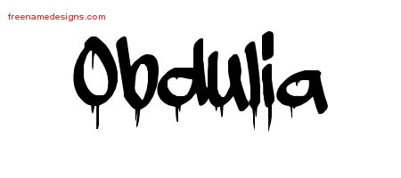 Graffiti Name Tattoo Designs Obdulia Free Lettering