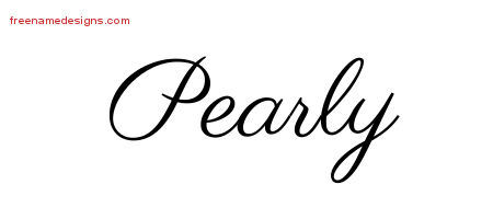 Classic Name Tattoo Designs Pearly Graphic Download